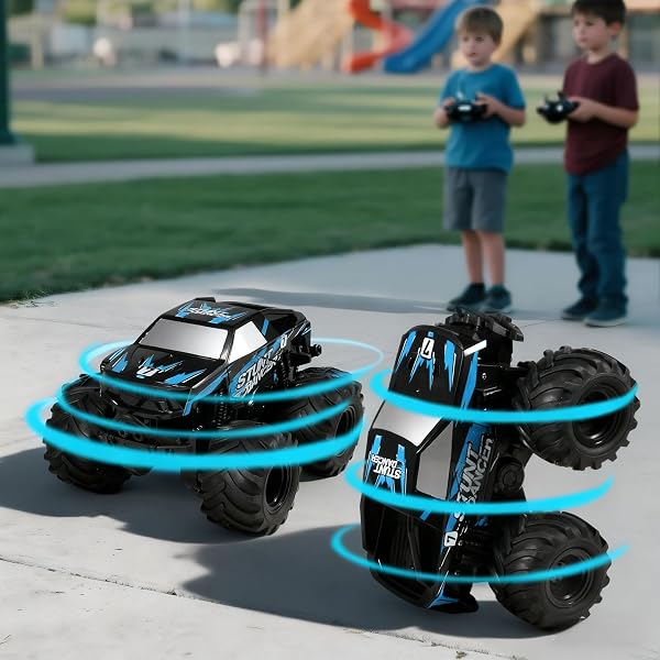 UFILNI 1:24 WATERPROOF MONSTER TRUCK TOYS RC CARS: AMPHIBIOUS REMOTE CONTROL CAR TRUCKS 4WD ALL TERRAIN OFF-ROAD PICKUP TOY FOR 6 7 8 9 10 11 12 YEAR OLD BOYS GIRLS KIDS GIFTS PRESENTS BLUE