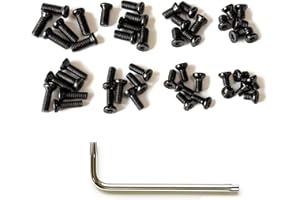 KEMIFON #6-48 and #8-40 Screw Set, Oval Head Torx Key Screws 6 Pcs Each 6mm/8mm/10mm/12mm Length for Precision Tools, Plates and Mounts