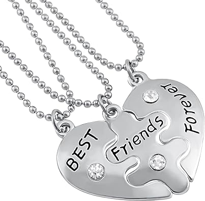 Collana BFF Cuore Spezzato 2 Collane BFF Cuore Spezzato - Gioiello Amicizia Per Ragazze Con Incisione Collane Regalo Amicizia Incisione