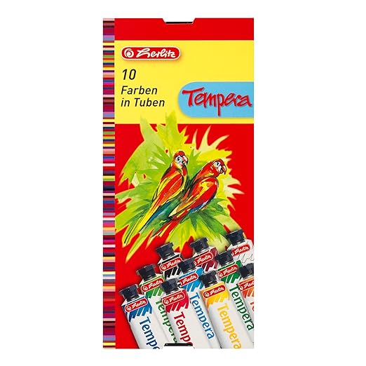 Herlitz 8643058 Temperafarben 10 Tuben je 16ml