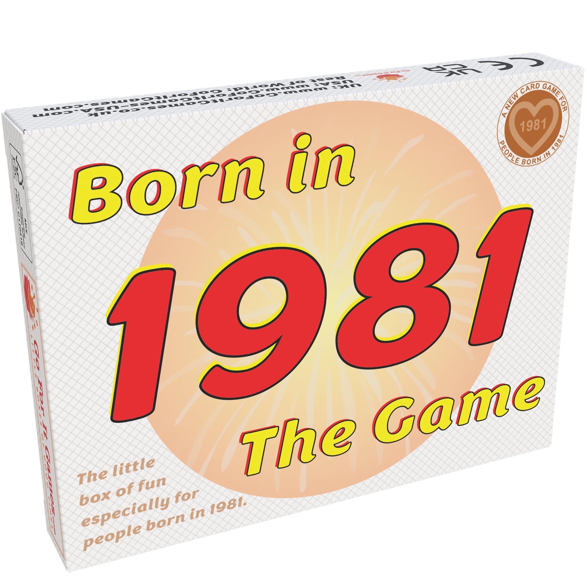 GoForItGames.com Born In 1981 THE GAME. Limited edition 1981 gift for the 1981 vintage. A “WINNER” among 1981 gifts. This compact, portable 1981 birthday card game is perfect for any event.
