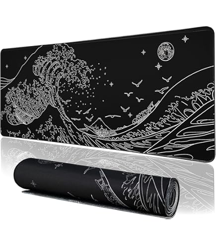 Amazon.com: Japanese Sea Wave Gaming Mouse Pad, Anime Gaming