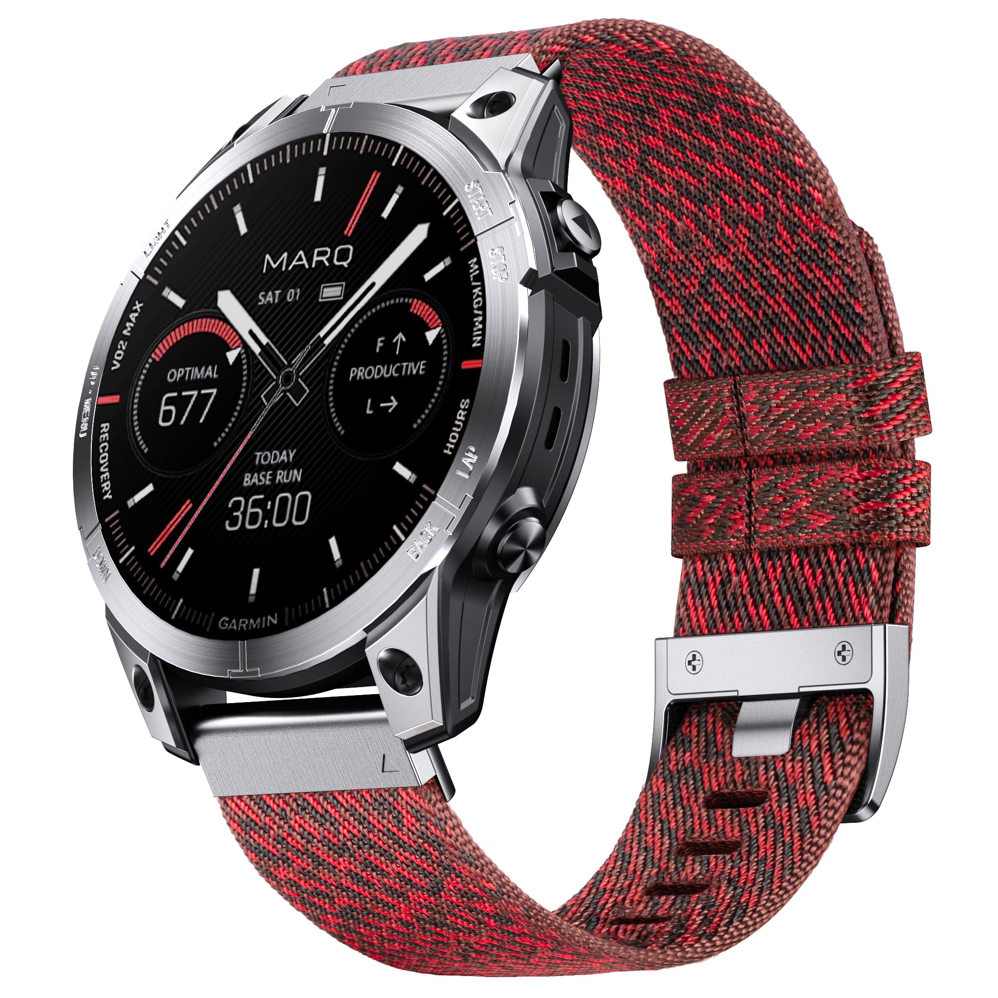 Watch Strap for Fenix 6X Pro/6X/7X Pro/7X/5X Plus/5X/3/3HR, Quickfit 26 Nylon Watch Strap for Descent MK1/2/2i/3/3i/Tactix, for Garmin Enduro/Enduro 2, Epix 51MM, Quatix 7X/7X Pro