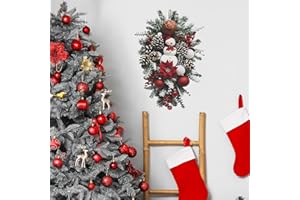 GENERIC Vinyl Xmas Snowman & Pine Cones Leaves Wall Stickers - Removable Christmas Party Decorations for Kids