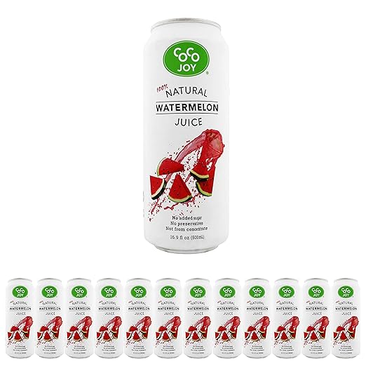 Coco Joy 100 Natural Watermelon Juice 16.9 oz (12 Pack) 100 Juice Refreshing