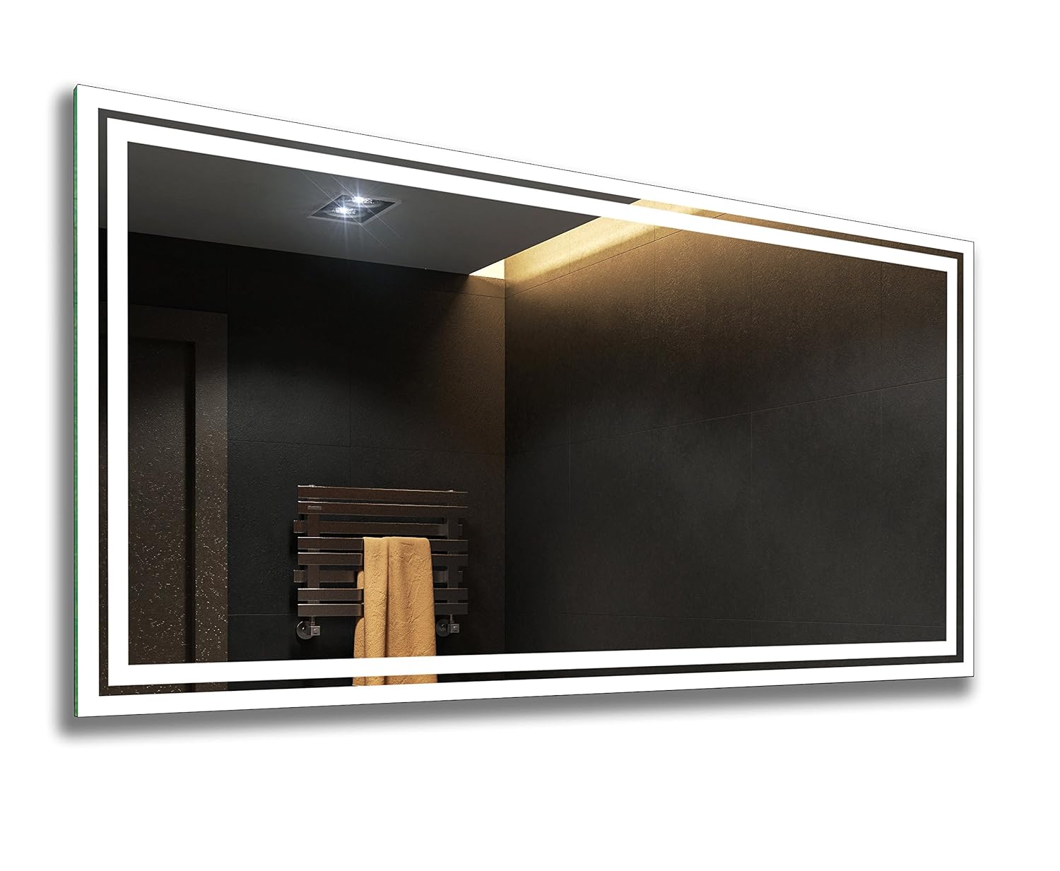 LED Illuminated Bathroom Mirror Custom Size 80x80cm Amazon.co.uk