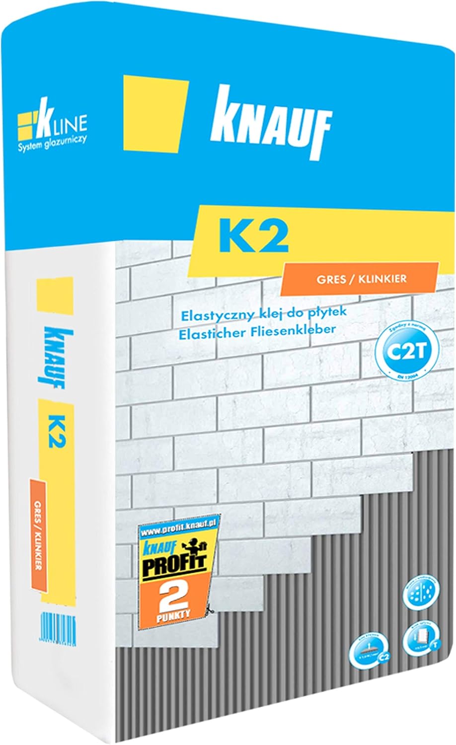 Knauf K2 25kg Flex Fliesenkleber Flexibel Flexkleber Kleber Fliesen Bau Flexmortel Klinkerkleber Amazon De Baumarkt