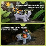 Eletorot Garden Solar Turtle with LED Lights Plant Ornament view 2
