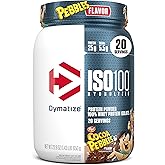 Dymatize x Cocoa Pebbles ISO100 Whey Protein Powder Isolate, 25g of Protein, 20 Servings, 5.5g BCAAs, 120 Cal., Gluten Free, 1g Fat, 1g Sugar, 2g Carb