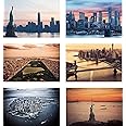 New York Postcards Set of 30 Styles. Collectible Edition of NYC Souvenirs Post Cards 4x6 of NY Landmarks, Skylines and Aerial Views Made in USA