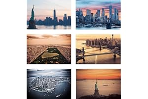 PSARIS PRODUCTIONS New York Postcards Set of 30 Styles. Collectible Edition of NYC Souvenirs Post Cards 4x6 of NY Landmarks, Skylines and Aerial Views Made in USA