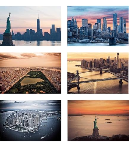 Amazon.com: Cavallini New York Carte Postale, 18 Postcards per Tin