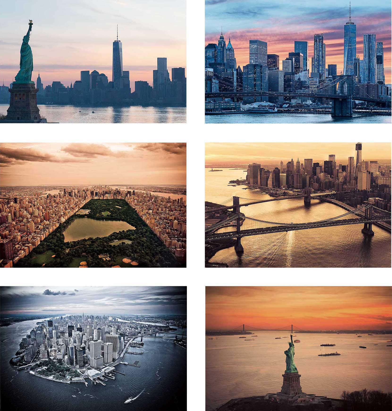 New York Postcards Set of 30 Styles. Collectible Edition of NYC Souvenirs Post Cards 4x6 of NY Landmarks, Skylines and Aerial Views Made in USA