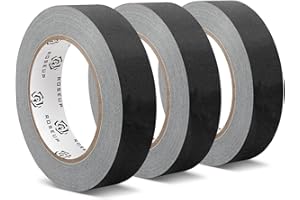 ROSEUP Gaffer Tape - 1" x 33 Yards, Black Cloth Matte, Non-Reflective, Heavy Duty, Waterproof, Easy Tear, for Photography & Filming
