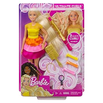 Sadbhavna Barbie GBK24 Ultimate Curls Doll and Playset