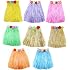 Langer Hawaiianischer Hula-Rock – 80 Cm, 3 Stück, Grün Mit Blumen