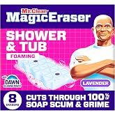 Mr. Clean Magic Eraser Sponge, Bathroom, Shower, Tub Cleaner, Soap Scum Remover, Bathroom Cleaning Supplies, Dawn Cleaning Power with Lavender Scent, Shower &amp; Tub, 8ct