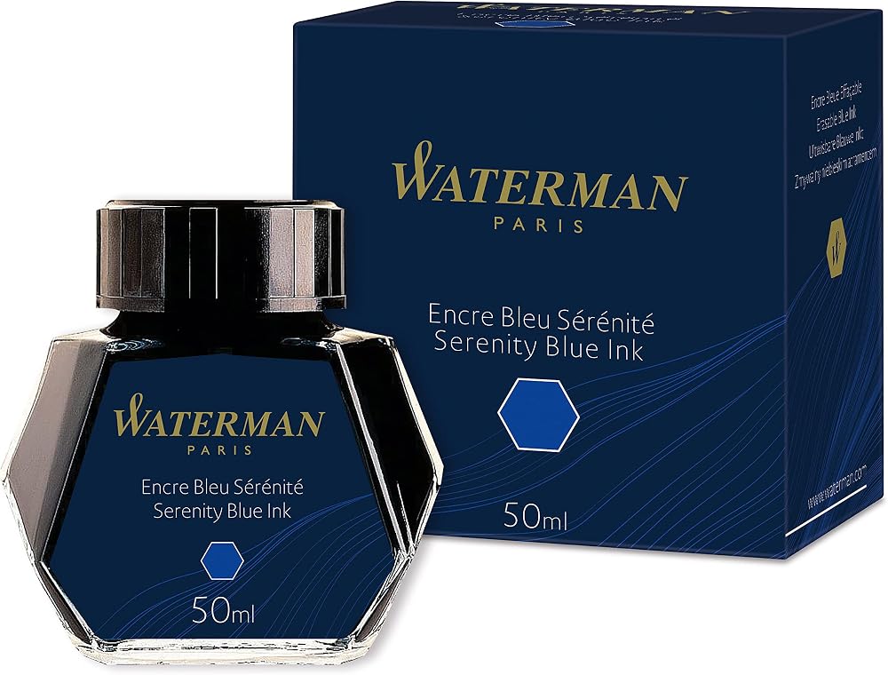 Waterman Serenity Blue Fountain Pen Ink 50ml Bottle