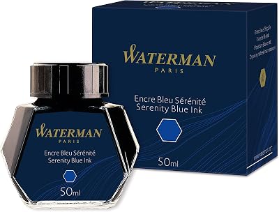 Waterman Serenity Blue Fountain Pen Ink 50ml Bottle