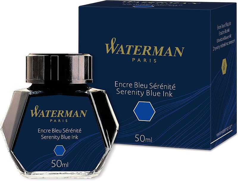Waterman Serenity Blue Fountain Pen Ink 50ml Bottle
