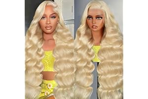 MIGURA 30 Inch 613 13x6 Lace Front Wig Human Hair Blonde Wig Human Hair 200 Density Blonde Body Wave Lace Front Wigs Human Hair Pre Plucked 613 HD Lace Frontal Wig