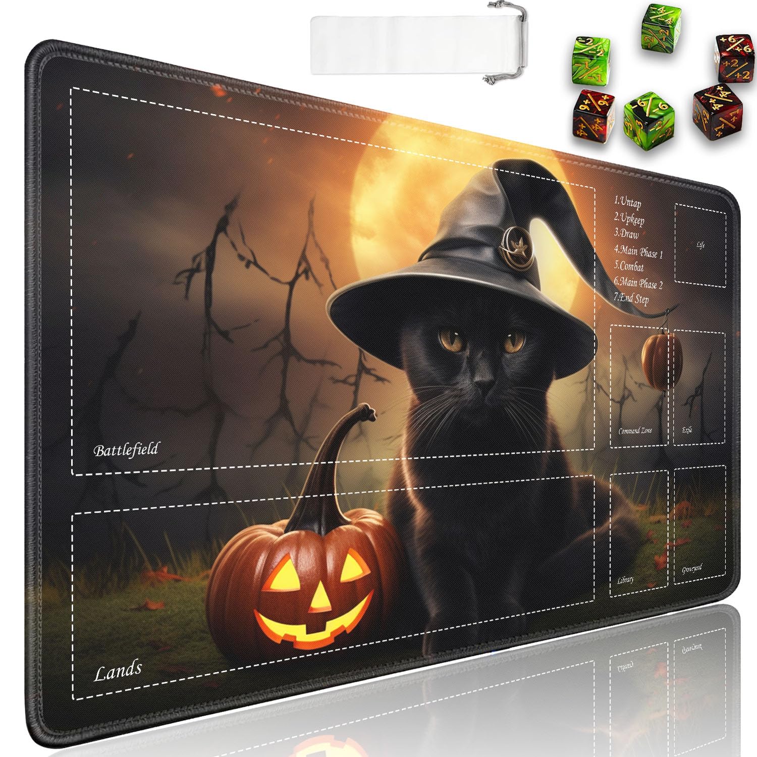 JVGFYNKL for TCG Playmat, Playmat with Zones, 24x14