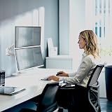 Ergotron LX Pro Premium Vertical Dual Monitor Arm White 27 in 4-22 lb view 4