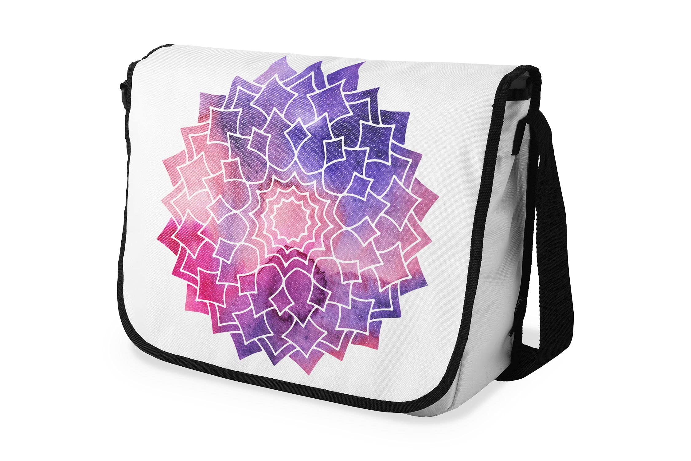 Bonamaison Digitally Printed Messenger School Bag with Black Strap for Students, Cross Body Bag, Courier Bag, Shoulder Bag for School, Back to School, Size: 29x36 Cm