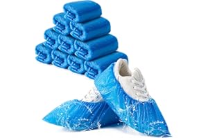 BOOMIBOO Shoe Covers Disposable Non Slip - Pack of 110 (55 Pairs), Premium Waterproof and Recyclable Shoe Booties Covers for Indoors, Fits Up To 11 US Men and 13 US Women Size