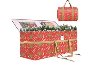 GOTECH Christmas Tree Storage Bag,Fits up to 9 Ft Christmas Tree Bag,24" H X 20" W X 60" L,Waterproof Oxford Fabric With Durable Zipper and Sturdy Handle Christmas Tree Storage 2 Pack(Red)