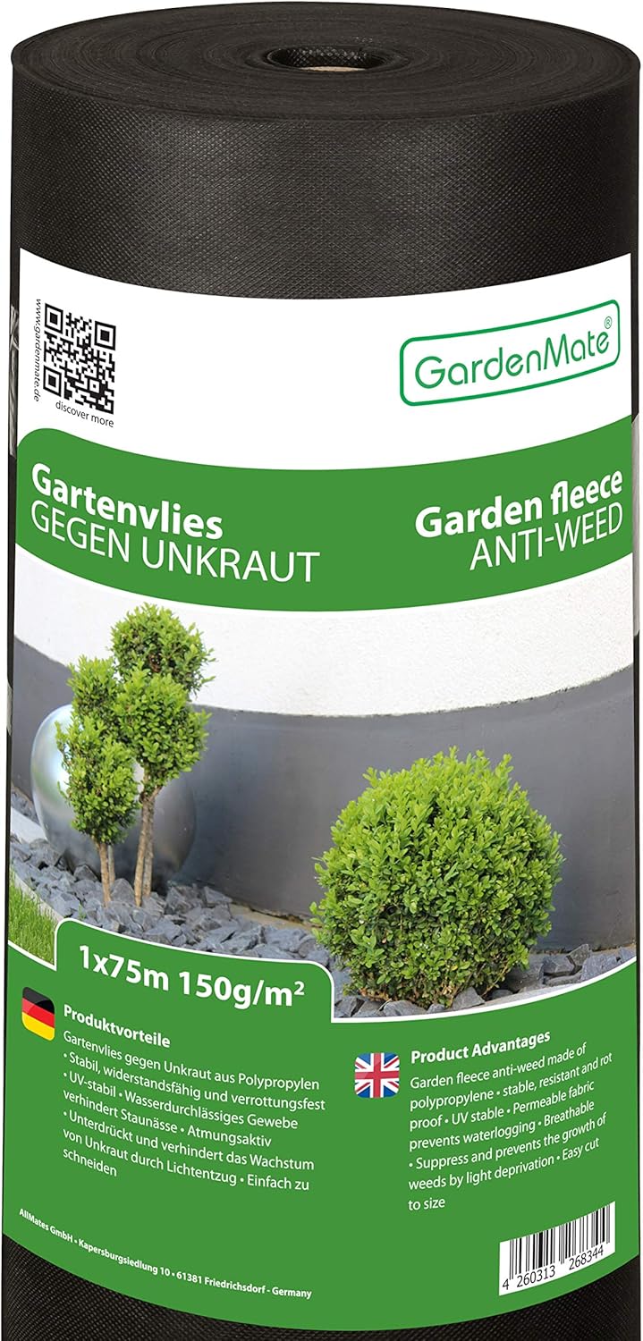 GardenMate 150g/m2 Premium Garden Fleece Weed Control Fabric Extremely