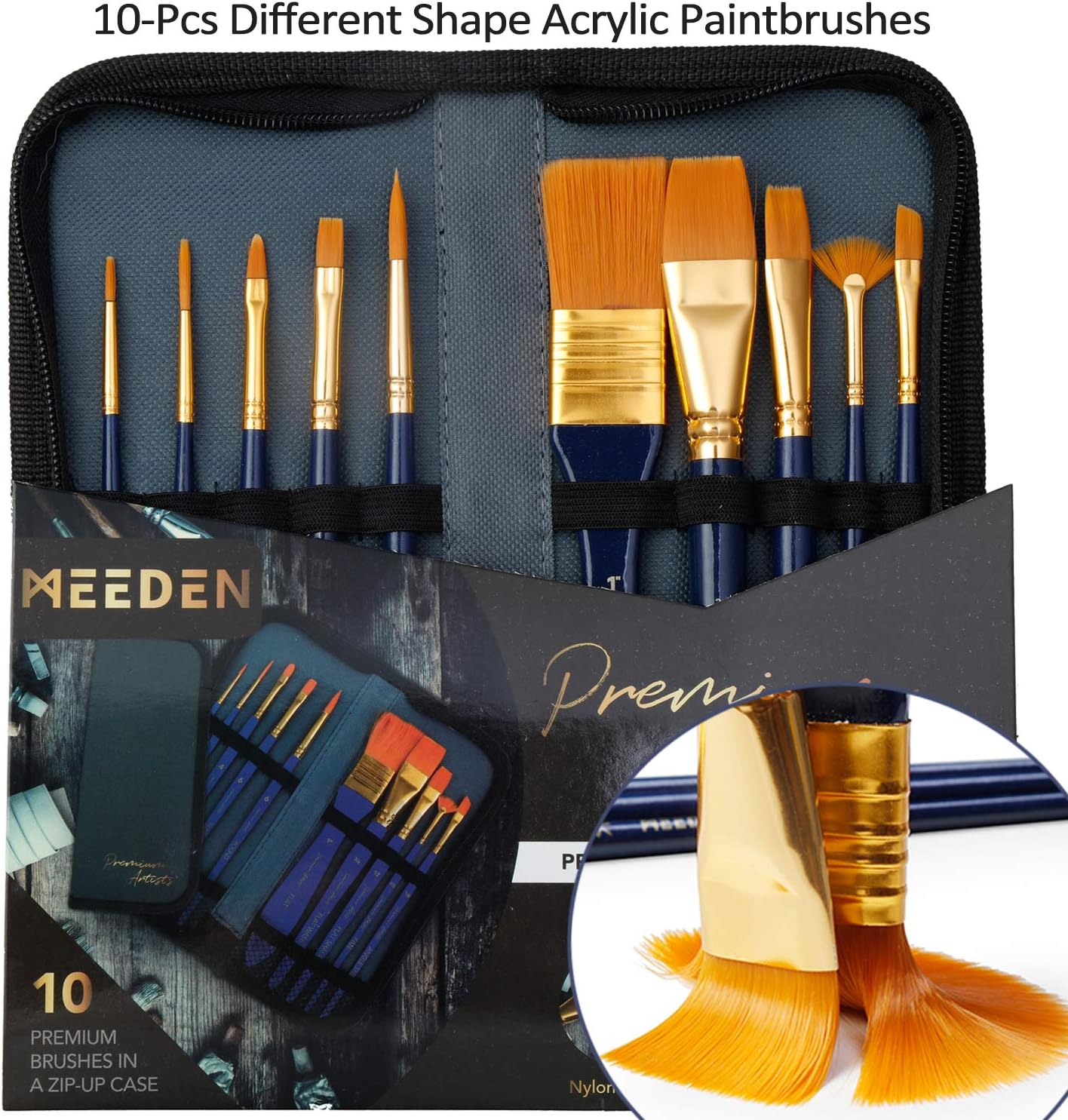 MEEDEN Great Deluxe Value Artist Acrylic Painting Set with Solid Beech Wood French Easel, 15-100ML(3.38 oz) Acrylic Paints, 10- Acrylic Paintbrushes, 2-16"x20" Stretched Canvases & 6-11"x14" Canvases Panels & Accessories for Artists, Beginner, Teens & Adults: Arts, Crafts & Sewing