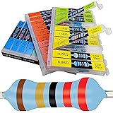 EEEEE 1/2W 30 Values 600pcs Individual Compartment 1 Ohm-1M Ohm with 1% Metal Film Resistor Assortment Kit and Electrical Ind