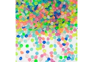 OUN NANA Glow in The Dark Rocks, 1000 PCS Small Glow in The Dark Pebbles Luminous Stones Indoor Outdoor Decor for Garden Walkway Fish Tank Aquarium Vase Filler(Mixed Color)