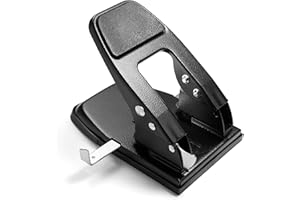 Officemate Heavy Duty 2-Hole Punch, Padded Handle, Black, 50-Sheet Capacity (90082)