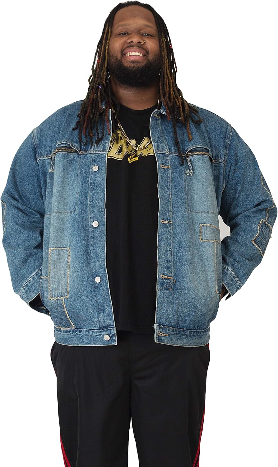 zipper denim jacket mens