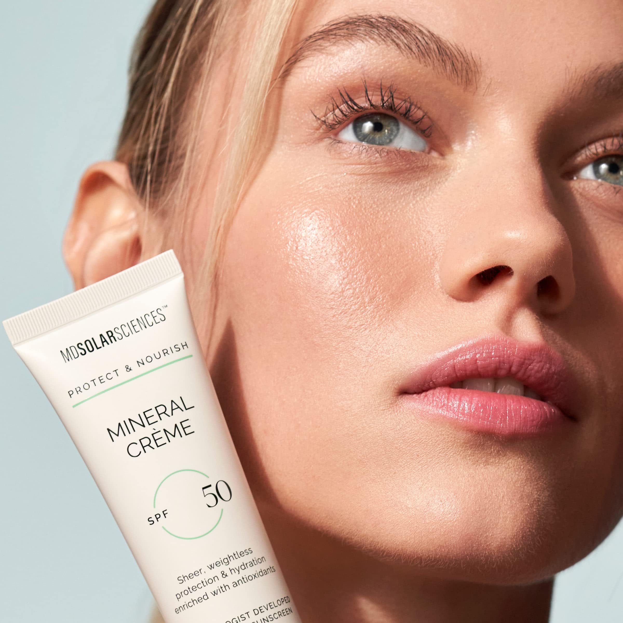 MDSolarSciences Mineral Crème SPF 50 Sunscreen for Face – Water-Resistant, Broad Spectrum UV Protection – Blendable Micronized Zinc Oxide – Smooth, Natural Matte Finish