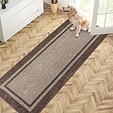 PURRUGS Dirt Trapping Door Mat 24" x 70", Non-Slip Machine Washable Entryway Rug, Entrance Mat, Indoor Front Door Mat, Super Absorbent Entry Rug for Muddy Shoes & Paws, Beige & Grayish Brown