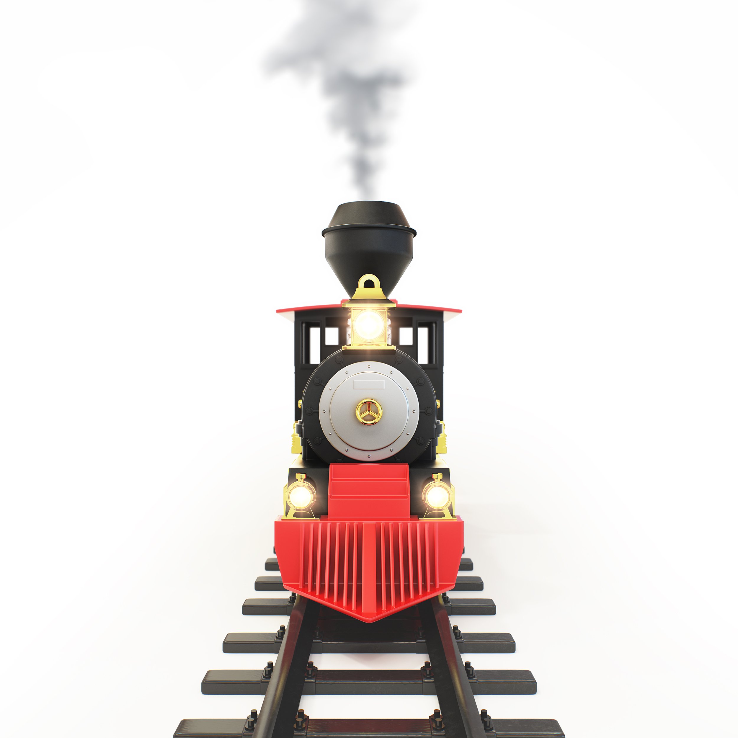 Christmas Train Set Toy w/ Real Smoke Light Sound Children