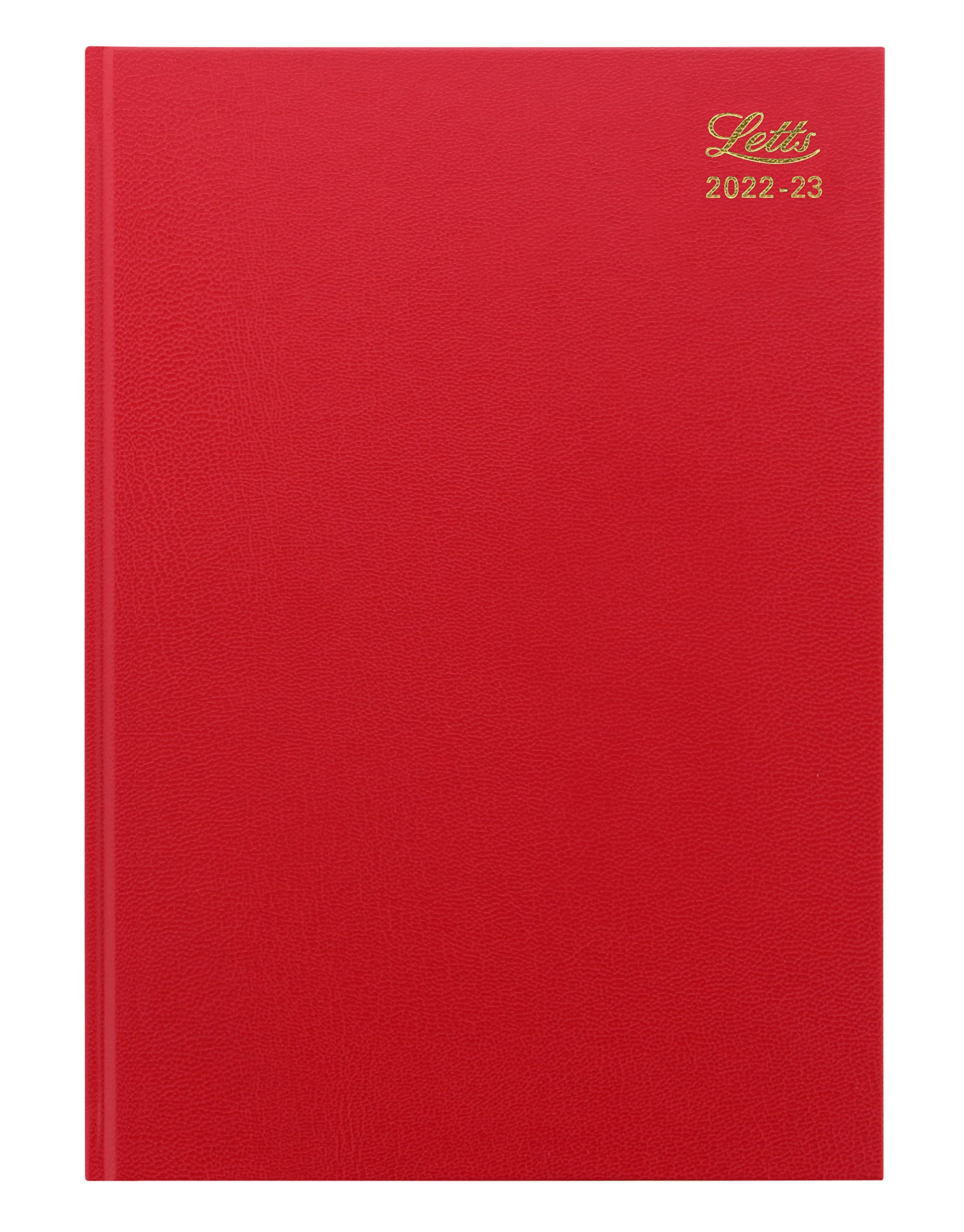Letts Standard A4 Academic 22-23 Week to View 13 Month Diary - red