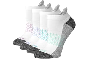 Hanes womens Cushioned No Show Tab Socks, Absolute Active No Show Socks for Women, 4-pairs