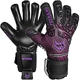 WVVOU Soccer Goalie Gloves for Adults and Youth, High Performance Goalkeeper Gloves with 5 Detachable Finger Saves, Soccer Gloves with 4mm Sticky Latex Palm