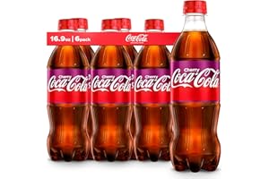 Coca-Cola Cherry Soda Soft Drink, 16.9 fl oz, 6 Pack