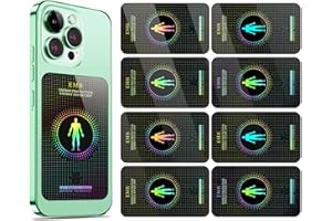 Protection Sticker for Cell Phone，Smart Phone/Laptop/Tablet/All Devices-4.2 x 2.4 x 0.015 inches - Black 8 pcs