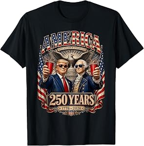 Vintage 250 Years America Anniversary 250th Trump Washington T-Shirt