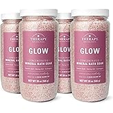 Village Naturals Therapy Glow Concentrated Mineral Bath Soak, Moroccan Melody Scent, 20 oz, Pack of 4