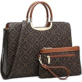Womens Handbag Top Handle Shoulder Bag Tote Satchel Purse Work Bag with Matching Wallet