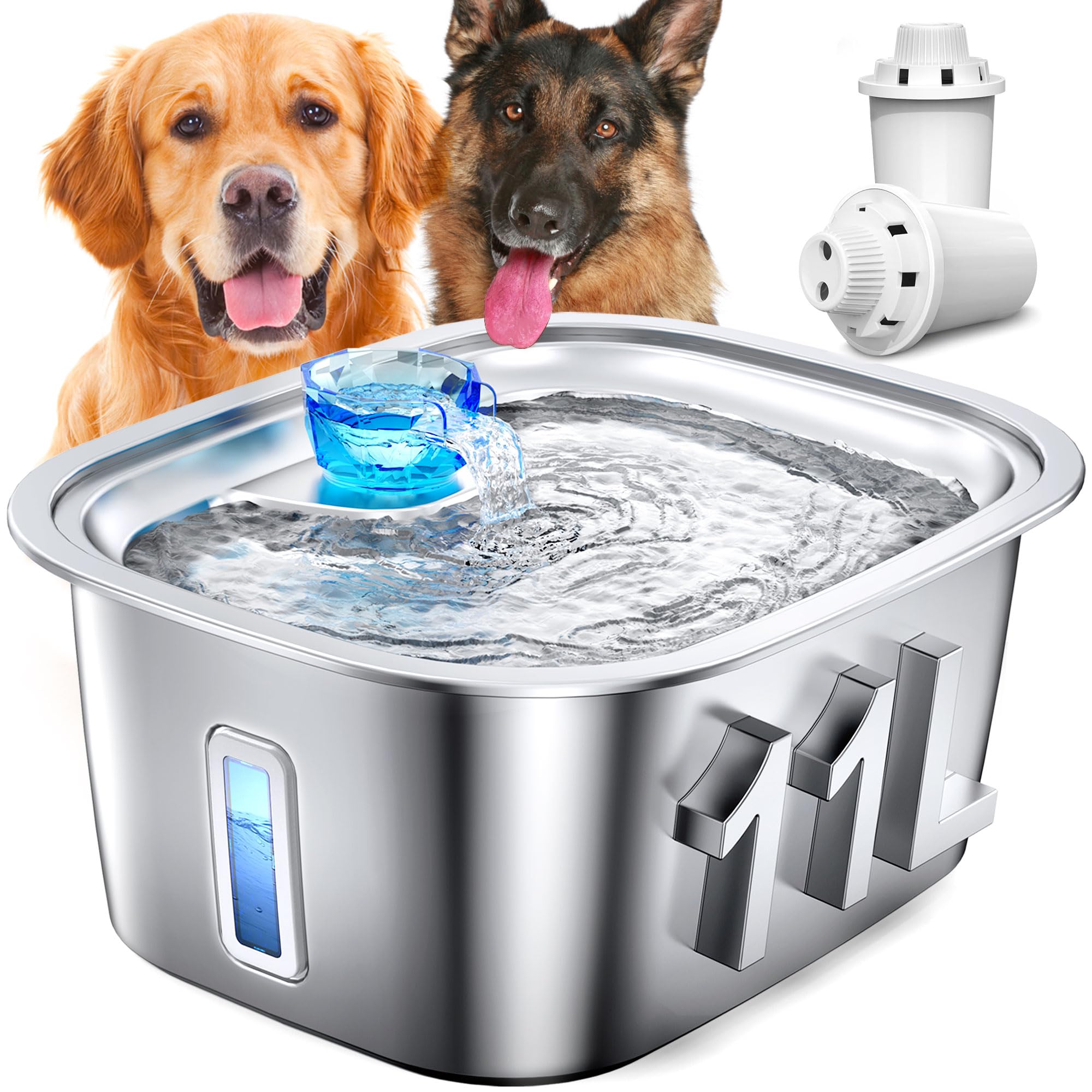 Automatic Dog Water Dispenser – 2 Gallon Stainless Steel Pet & Livestock Bowl, No Electricity Needed!