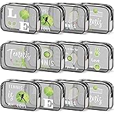 Kacctyen 12 Pcs Tennis Gifts Cosmetic Makeup Bag 7 x 4.7 x 2.4 Inch Tennis Travel Bags Toiletry Pouch for Women Purse Clear PVC Cheer Case Toiletry Zipper Pouch Bulk Gifts Accessories for Team Party