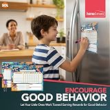 SOL 2pk Magnetic Chore Chart with 2 Easy-Wipe Markers Kids Family Reward Board view 4